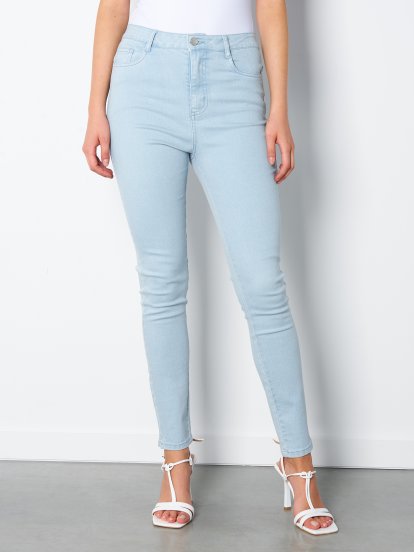 Základné basic dámske džínsy skinny