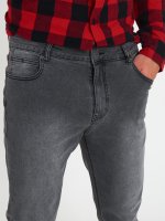 Základné basic straight slim fit džínsy