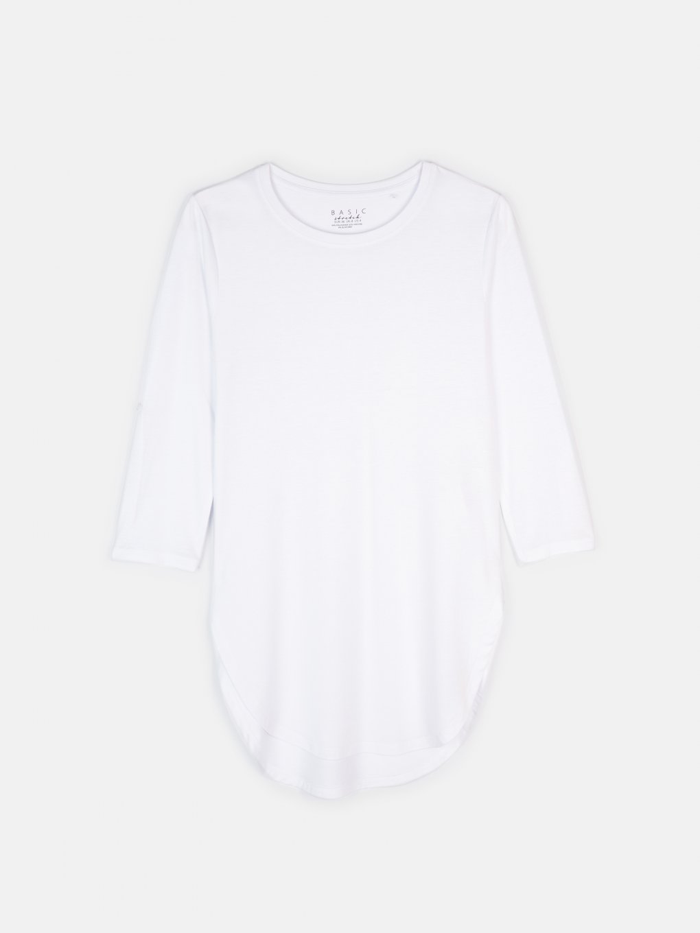 Basic 3/4 sleeve longline t-shirt