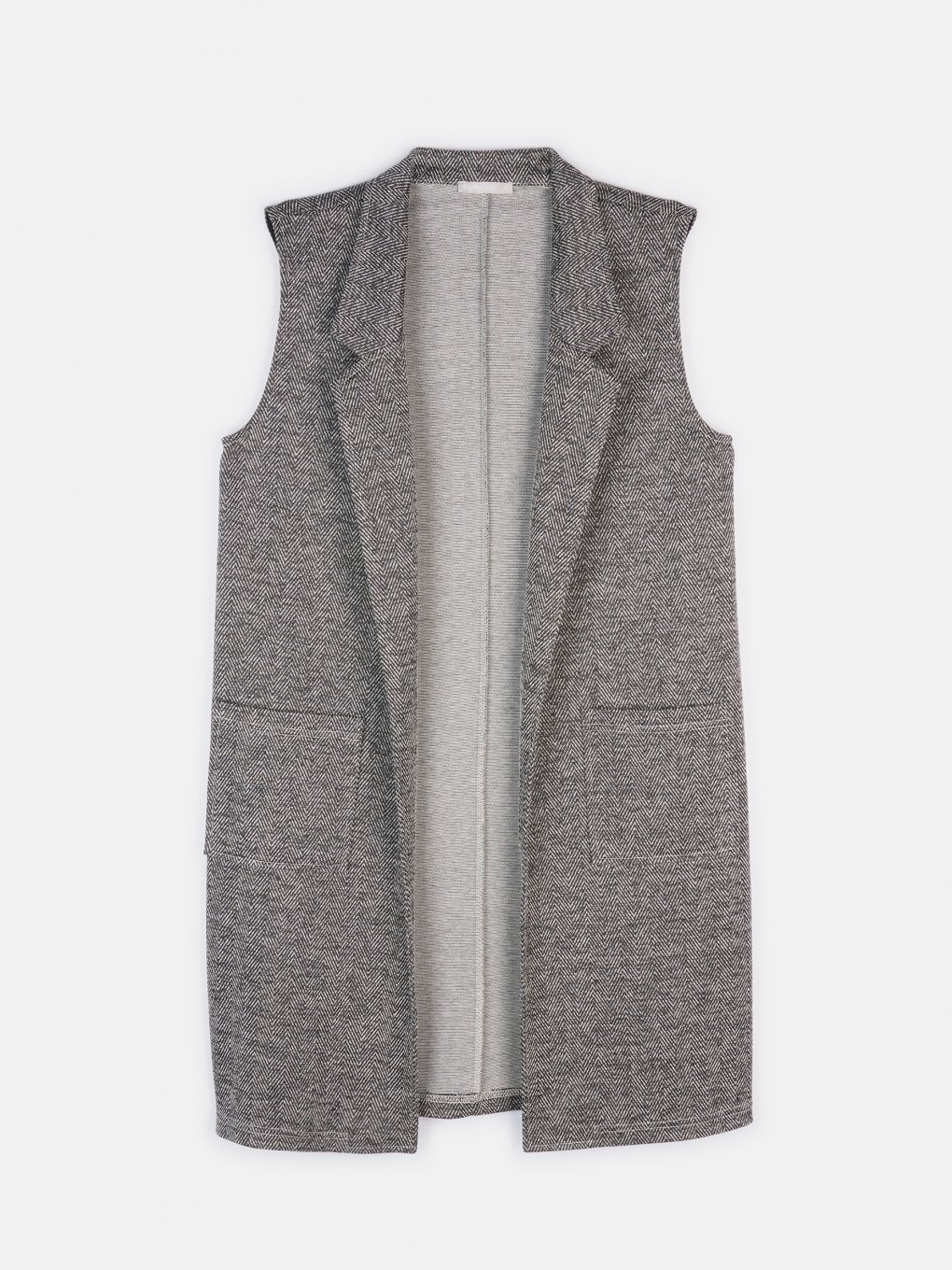 Longline vest with pockets