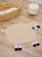 Faux fur sheep shape rug (55 x 90 cm)