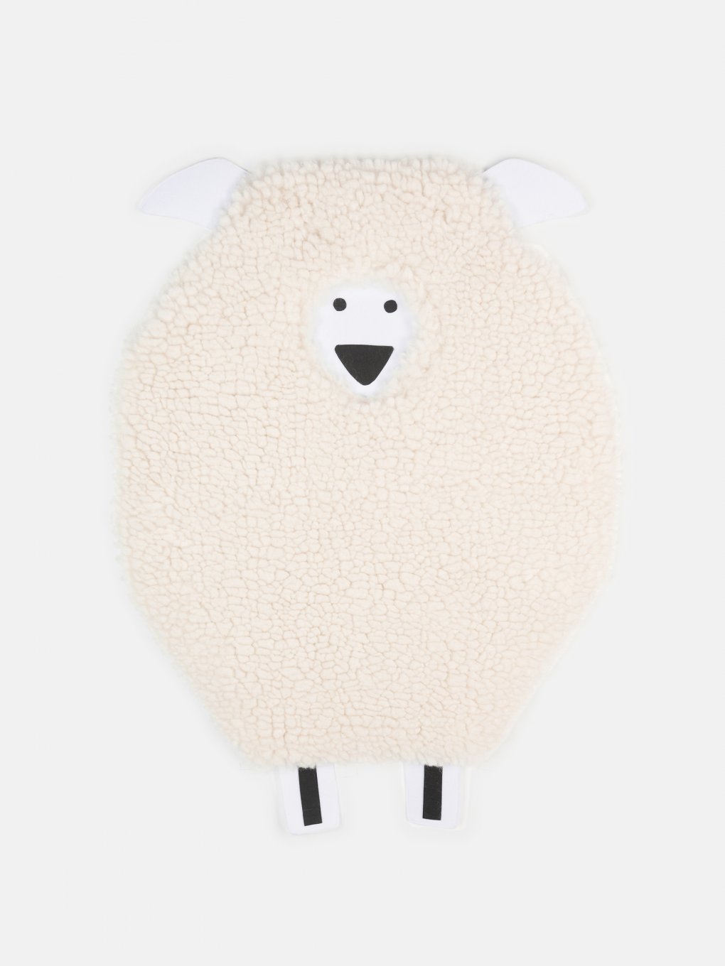 Faux fur sheep shape rug (60 x 90 cm)