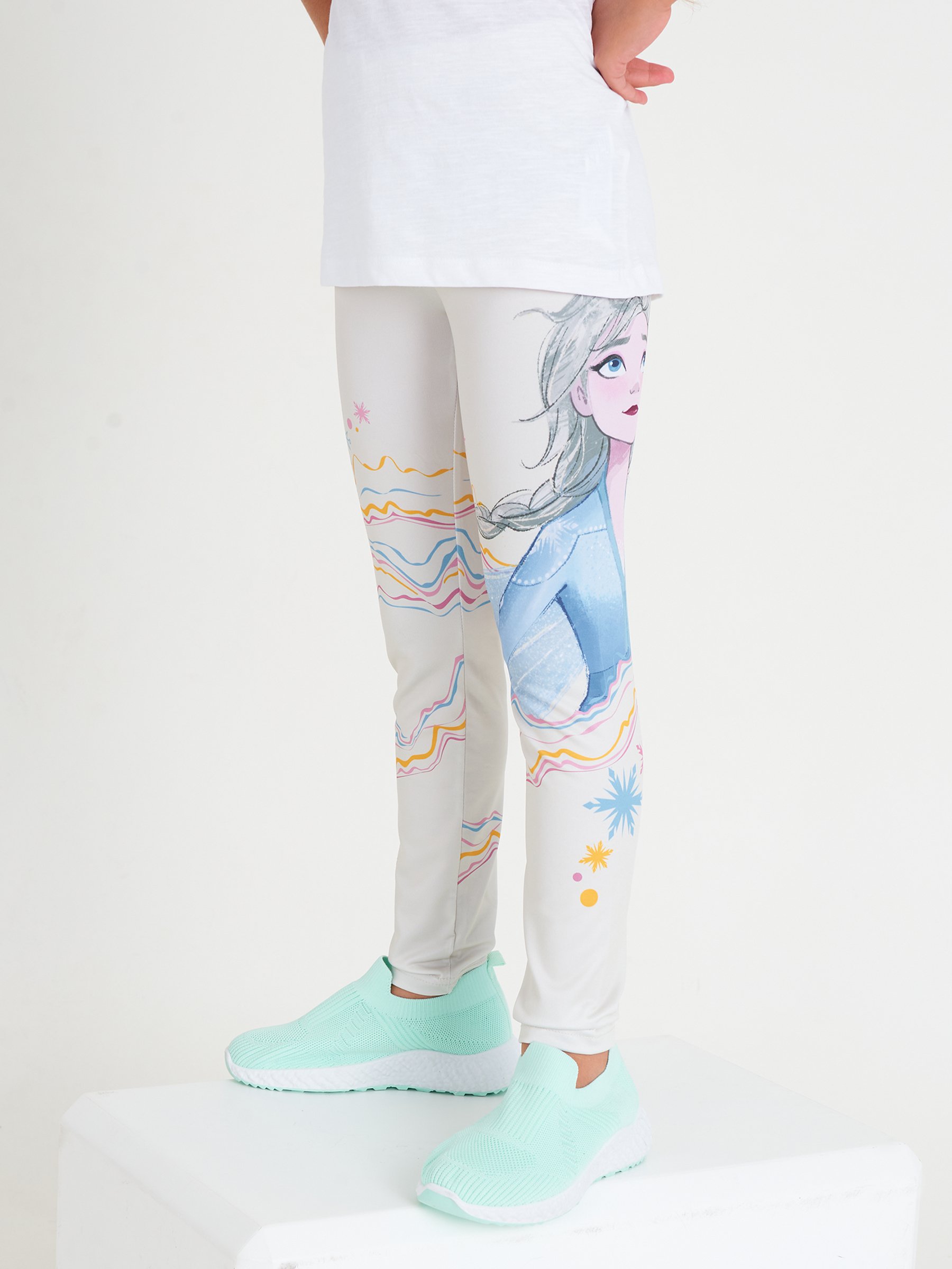 Leggings with brushed inside - Light blue/Frozen - Kids | H&M IN