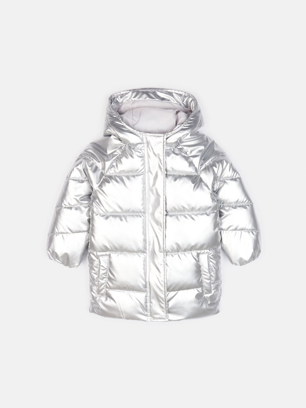 Shiny quilted padded jacket