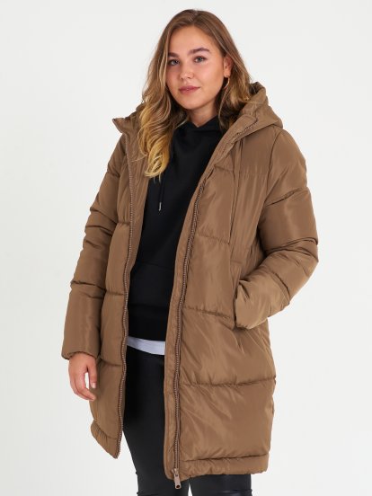 Plus size quilted padded jacket