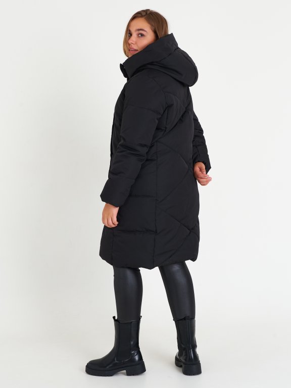 Pikowana kurtka zimowa w dużych rozmiarach