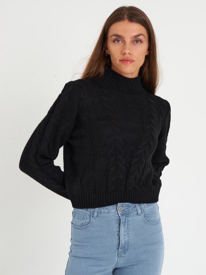 Női mintás pulóver