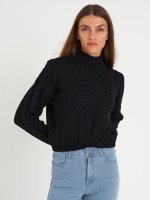 Sweter damski z splątanym wzorem