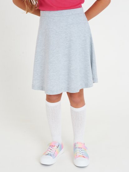 Základná bavlnená sukňa skater dievčenská