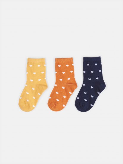 3 pack patterned crew socks