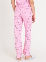 Bavlněné dámské pyžamové kalhoty s potiskem