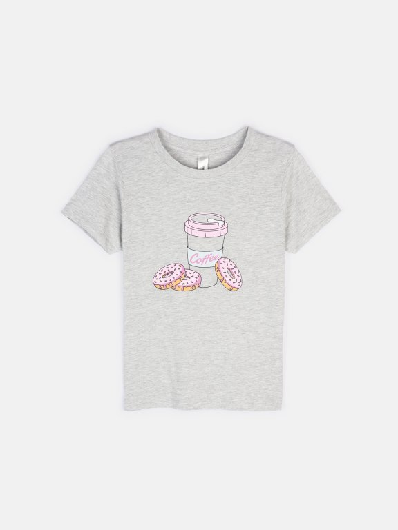 Cotton pyjama t-shirt with print