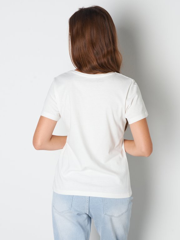 Bavlnené tričko s nápisom dámske