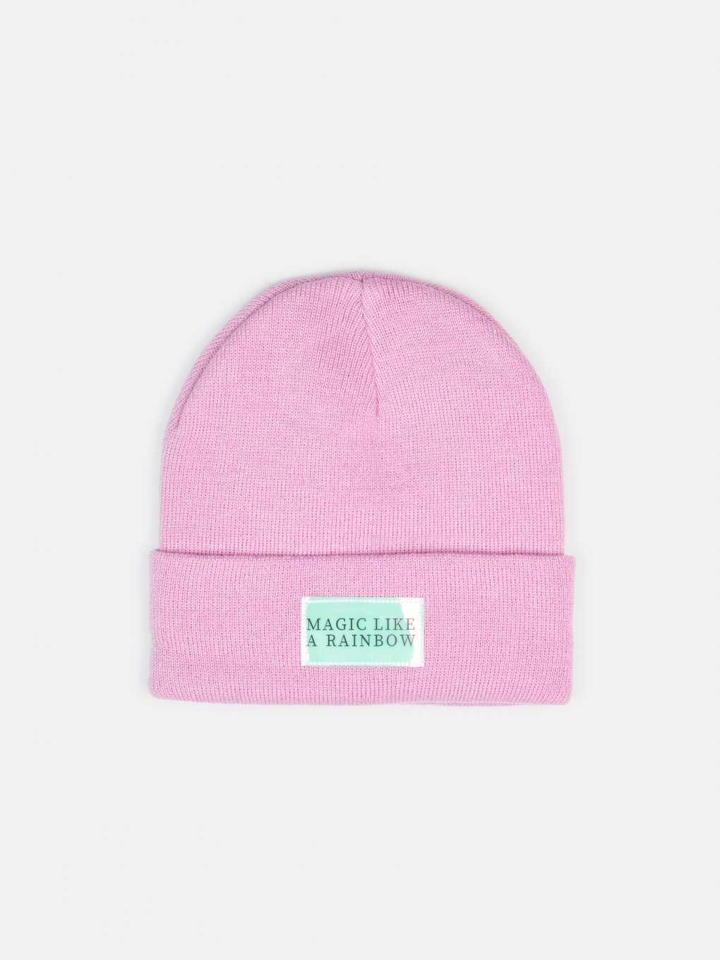 Beanie with holographic patch