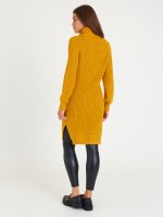 Long ribbed roll neck sweater