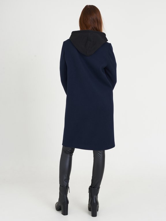 Kabát s vysokým límcem dámský