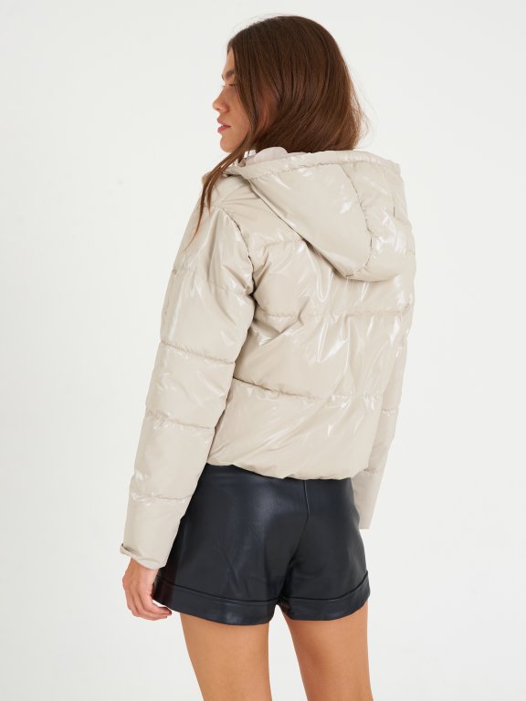 Glossy padded jacket