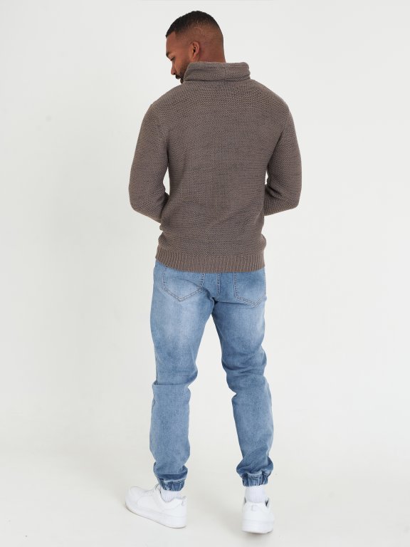 Melírovaný pulover pánsky