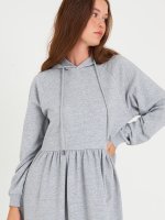 Sweatshirt dress with hood
