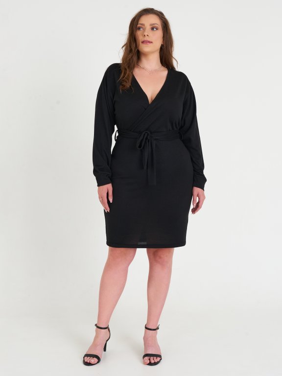 Plus size knitted dress
