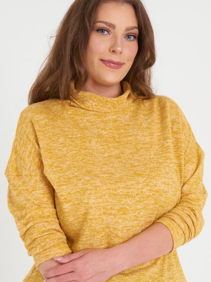 Plus size roll neck top