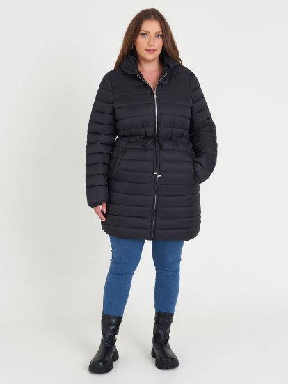 Plus size quilted light jacket