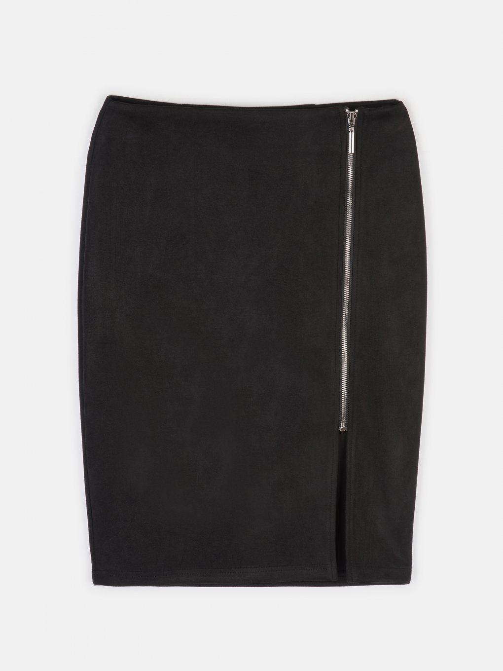 Bodycon skirt with front zipper