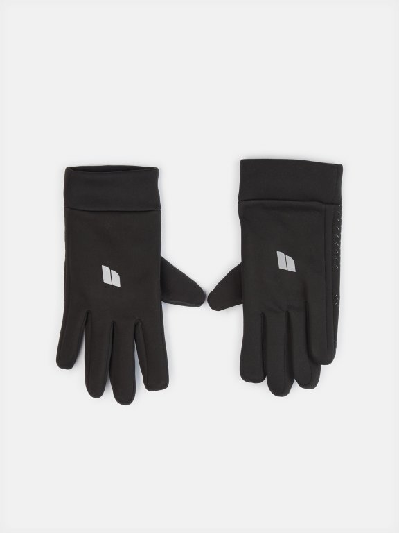 Touch screen gloves with reflective print