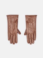 Faux leather gloves