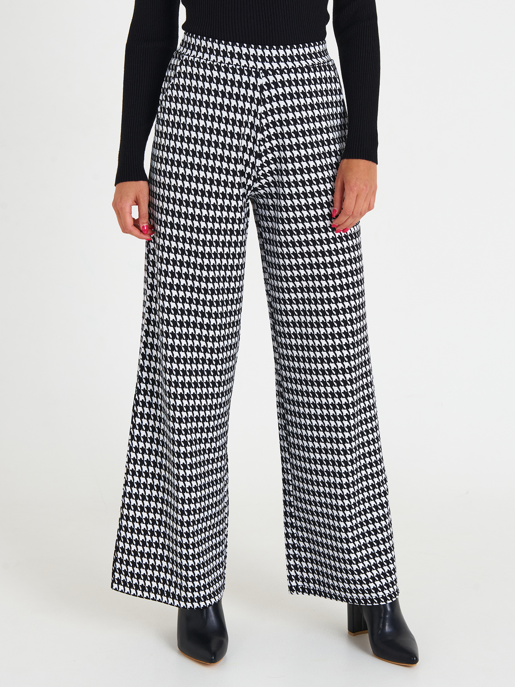 15,98 €, | Wide leg houndstooth pants