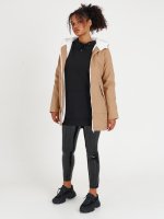 Faux fur lined water-resistant jacket