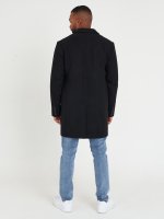 Plain coat in wool blend