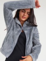 Fluffy zip-up sweatshirt