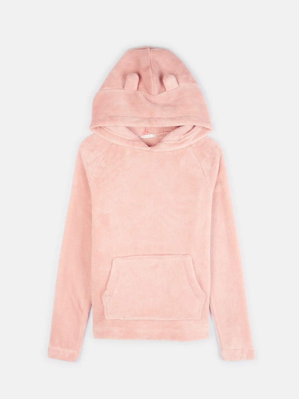 Fluffy hoodie with kangaroo pocket