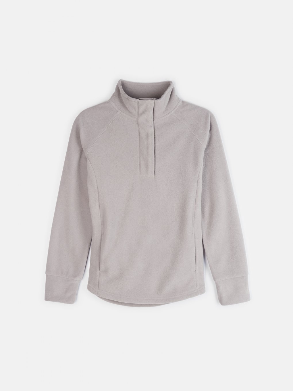 Fleece sweatshirt with zipper