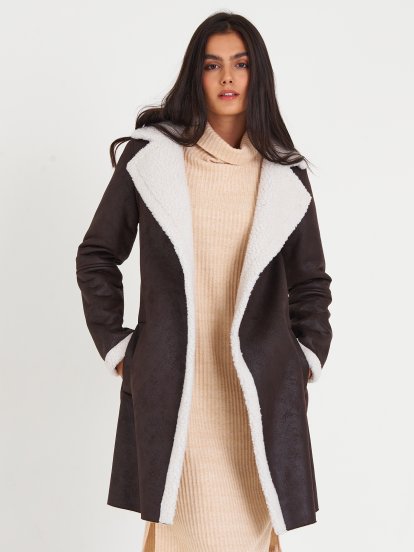 Pile lined coat