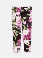 Soft leggings with floral print
