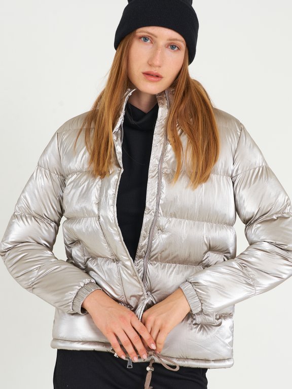 Metallic padded jacket