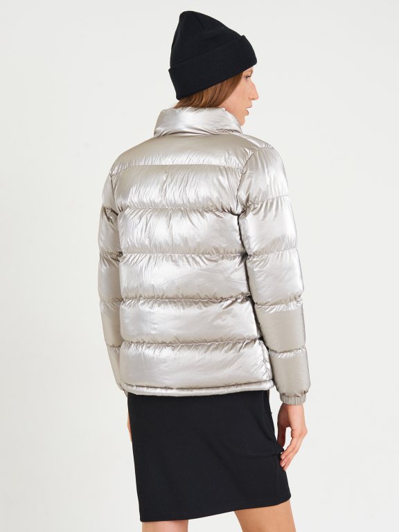 Metallic padded jacket