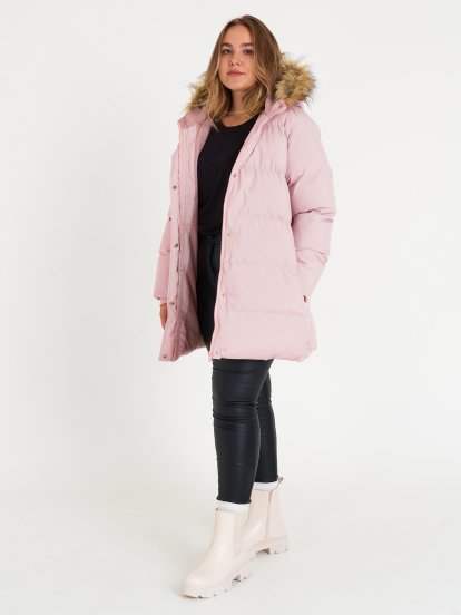 Plus size quilted padded winter jacket