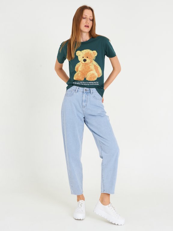 Teddy bear print t-shirt