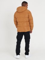 Zimná prešívaná bunda s kapucňou pánska