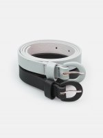 2 pack faux leather belts