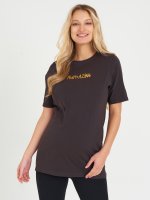 Bavlněné dámské tričko oversize s nápisem