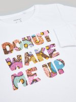 Slogan print cotton pyjama t-shirt