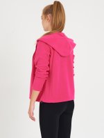Fleece zip-up hoodie with side pockets
