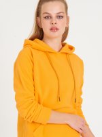 Fleece hoodie with kangaroo pocket