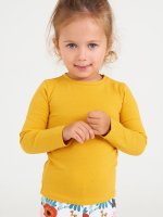 Jednobarevné bavlněné elastické tričko dívčí