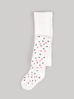 Fine knit tights with dots