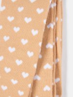 Hearts pattern fine knit tights